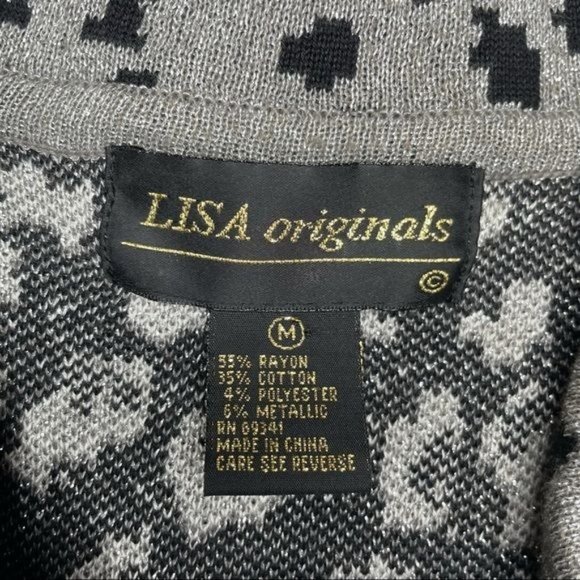 Lisa originals leopard and tiger white / black full zip up jacket cardigan size - Picture 5 of 5